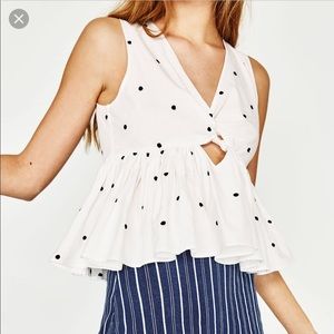 Zara Polka Dot top